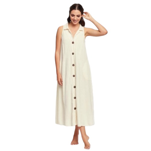 9011 Vestido Moca Dunes Mantequilla